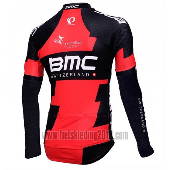 2016 Fietskleding BMC Zwart en Rood Lange Mouwen en Koersbroek
